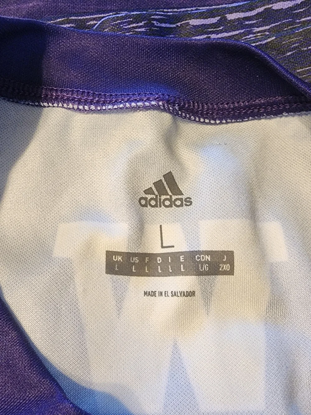 Adidas Kids Washington Purple & Cream Athletic Shirt